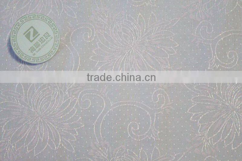 New update of fashion jacquard fabrics for 2016 shiny jacquard flower stretch fabric for women's suit, blouse,dresses, etc.