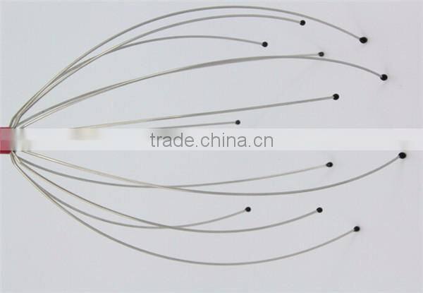 stainless steel portable octopus head scalp massager