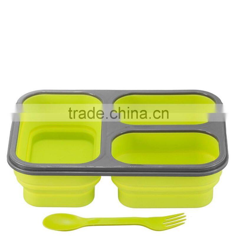 3-Compartment Food Container With Lid