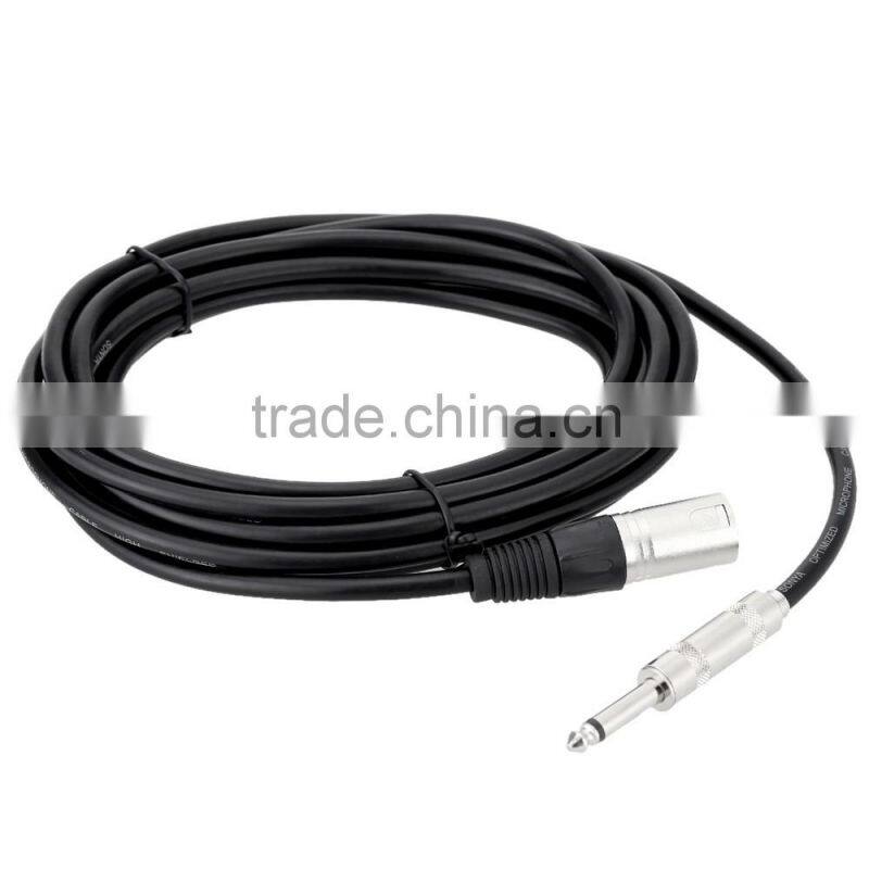 16ft / 5m XLR Male to 6.5mm Male Cable Wire for Mixer Mixing Console Microphone Loudspeaker