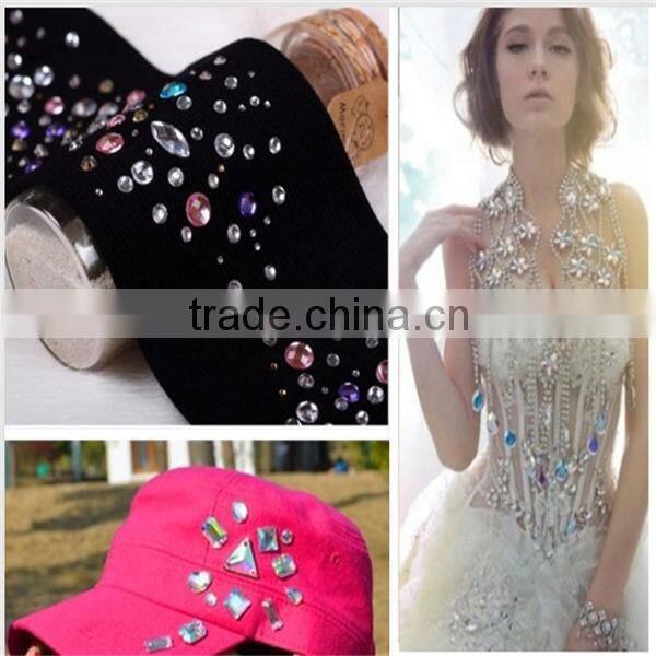 2014 cheap korean ab color dmc hot fix rhinestones