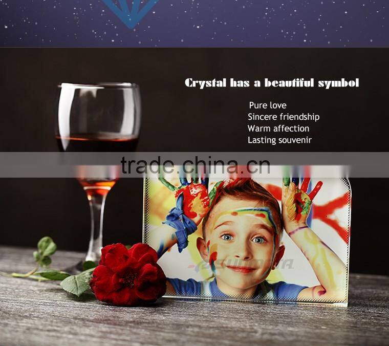 Hotsale L150*H100*W20mm smooth angle square blank sublimation 3d photo crystal
