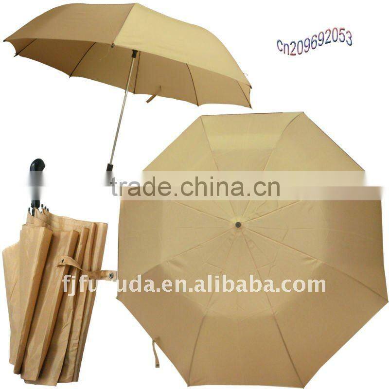 black auto 2 folding advertising golf umbrella