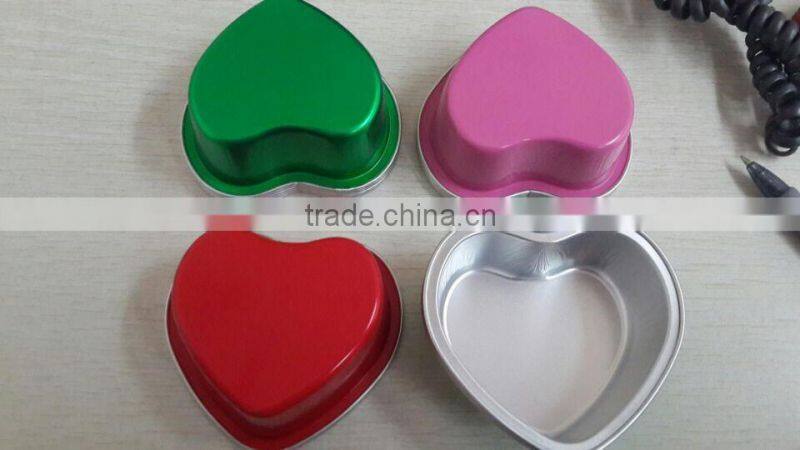 Heart-shaped aluminum foil container