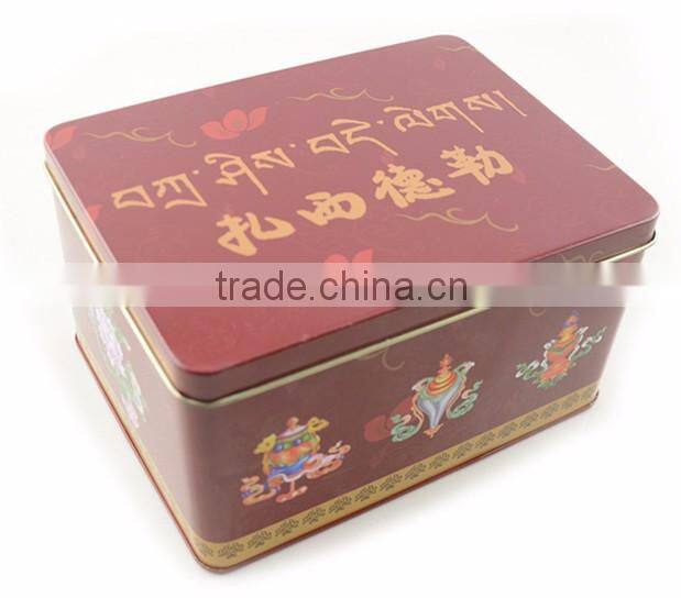 accept custom order printed rectangular condom tin box
