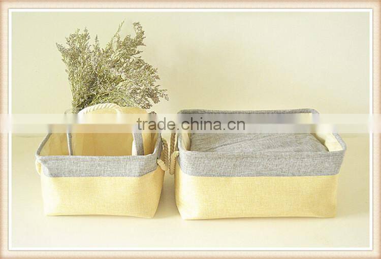 imitated linen storage basket/jute nonwoven laundry basket