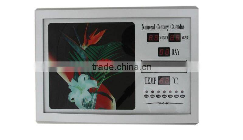 Digital calendar time zone LED clock