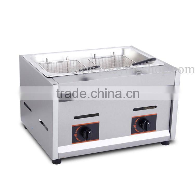 Commercial Use Stainless Steel LPG Gas Deep Fryer for Churros French Fries Chicken Twister Spiral Tornado Potato