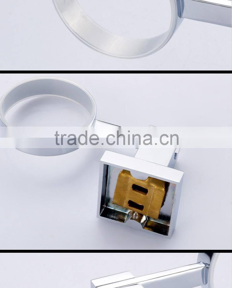 1258 hotel use bathroom accessory brass single cup Square base Tumbler Holder