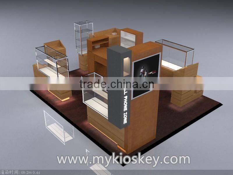 Newly design mobile phone exhibition case mobile phone booth