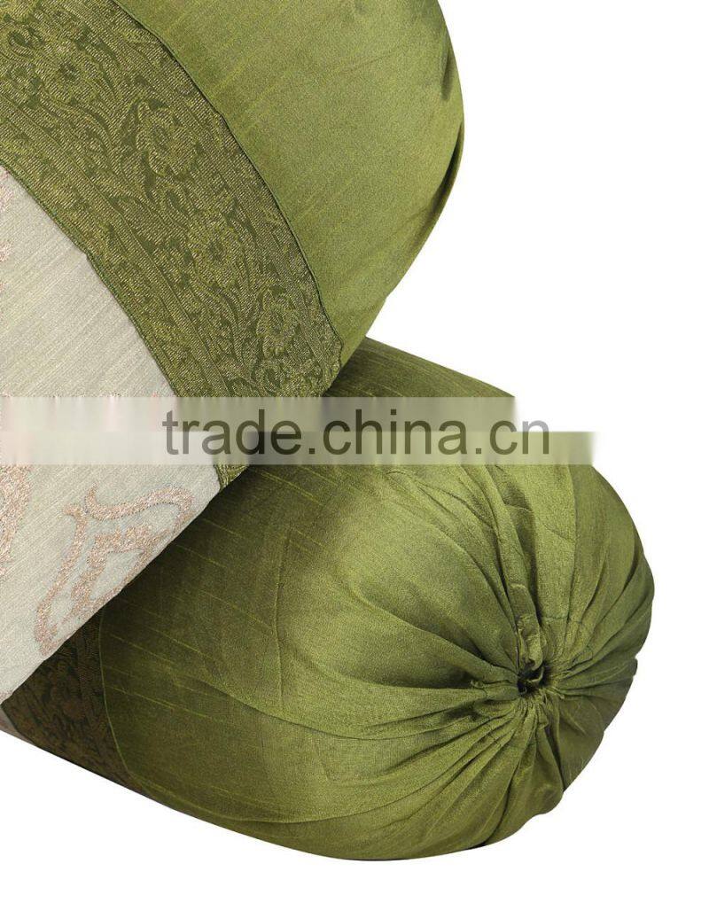 Indian Embroidered Bolster Cover Handmade New Designer Floral Wholesale Bolster Cushion
