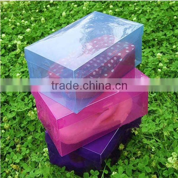 Allover printed plastic shoe box and shoe organizer with hanger