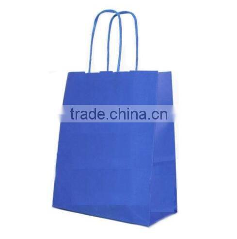 Royal Blue Birthday Party Gift Bags - Kraft Paper Loot Gift Bag With Handles