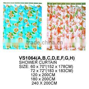 orange hookless Shower Curtain