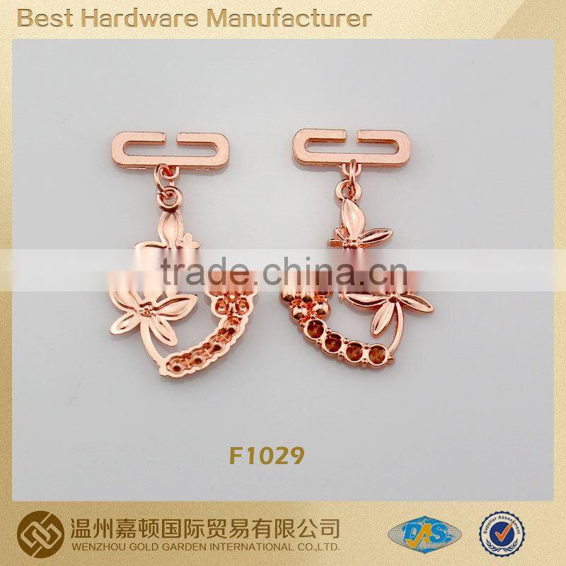 F1029 fashion dragonfly design clothing accessory metal hang tag