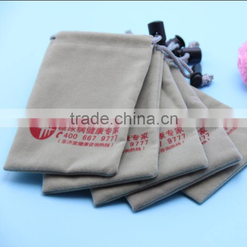 Gift packing Grey Mini Velvet Bag Pop-up Handle