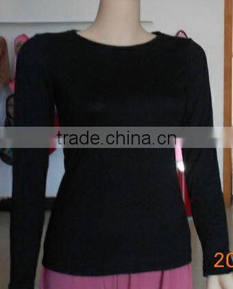 Long sleeve shirt crew neck timeless piece blend black and white T-SM83