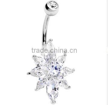 The noble Body art piercings crystal star belly button rings opal belly button rings