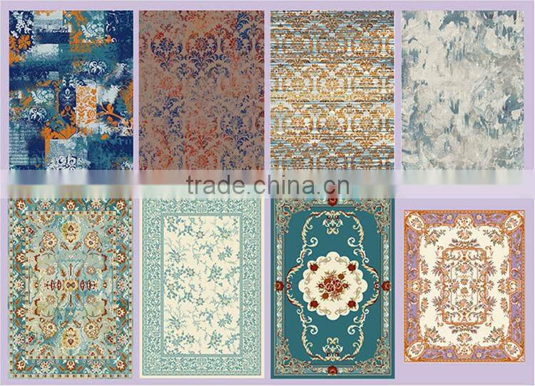 Green material Easy to clean fashionable design area rugs