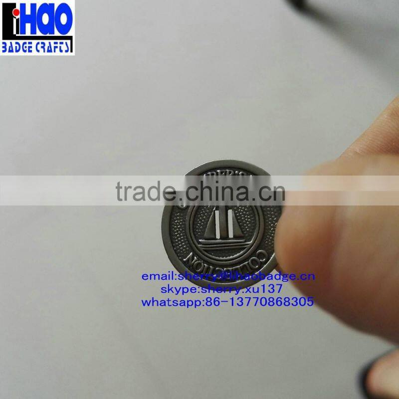 2016 High quality die casting cheap custom coins with hollow out logo