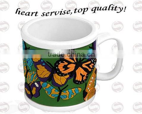 custom promotion soft pvc colorful 3d mugs