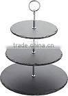 2 Tier Slate Serving Stand with Chrome Handle/Hot Selling Slate 2 Tier Cake Stand, CupCake, Muffin, Dining Room, Kitchen Display