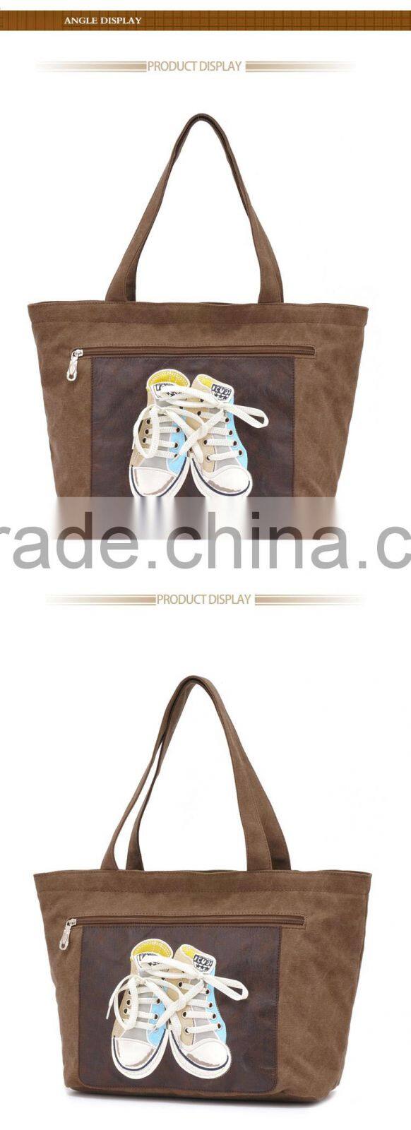 Vintage Canvas Bag Shoulder Bag For College Messenger Cross Body Bag Cotton Tote Bag