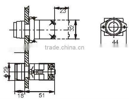 flat auto-lock push button switch KD39A-11T