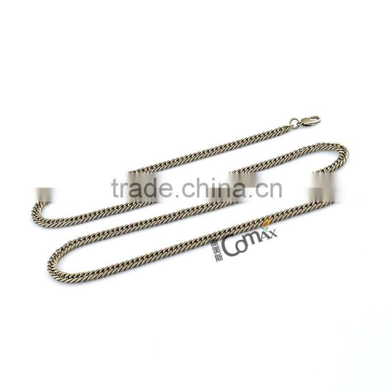 Pearl nickel decorative metal chain with snap hook for handbag