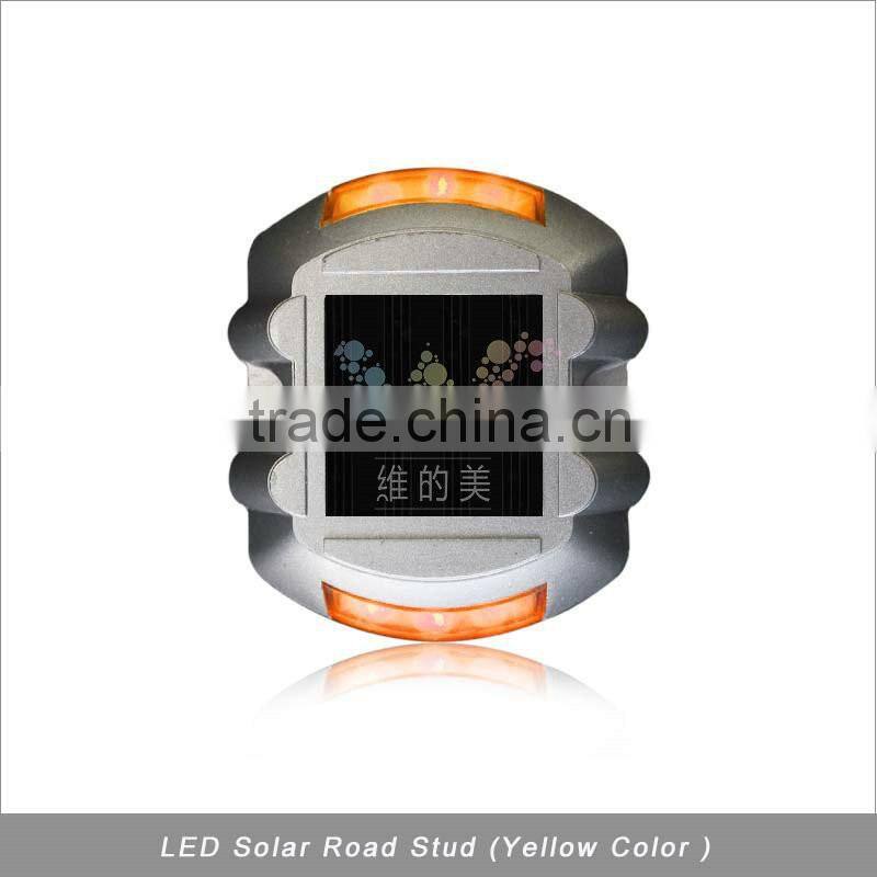 Hot selling aluminum road stud light yellow flashing solar road reflector