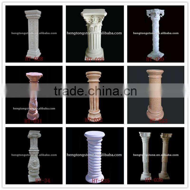 Solid Yellow Granite Roman Pillar for sale