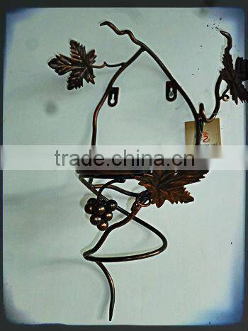 handicrafts Home decor gift cheap candleholder metal wall mounted wrought iron candle holder