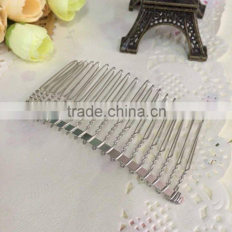 Silver ,gold ,black Metal Hair Combs with Teeth for hair accessories 4 Size