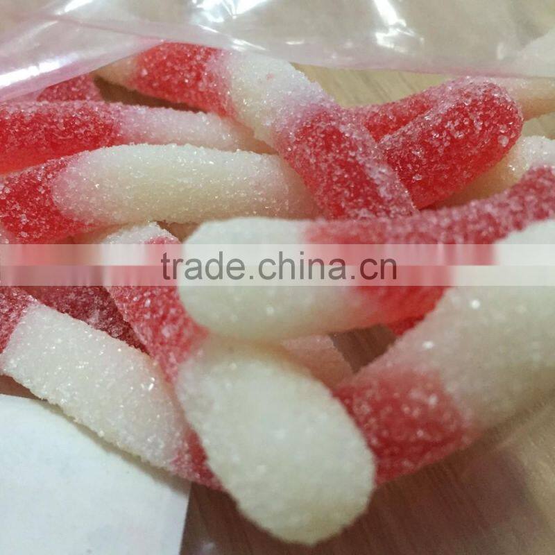 Worm shape sugar free gummy candies
