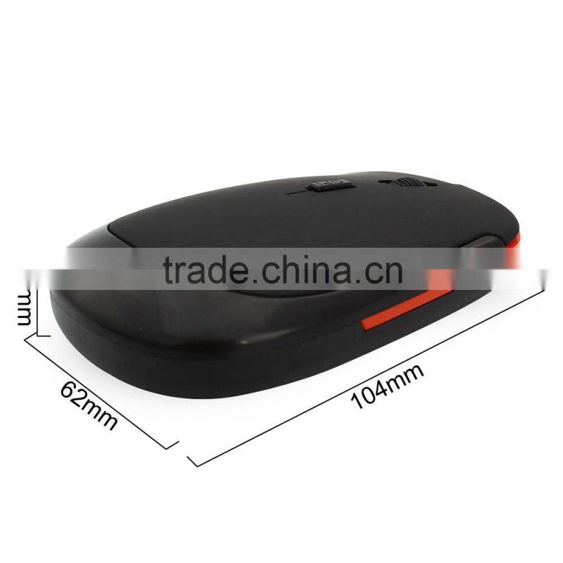 Ultra Thin Optical 2.4GHz Wireless USB Mouse for PC Laptop 4 Bottoms Game Mice