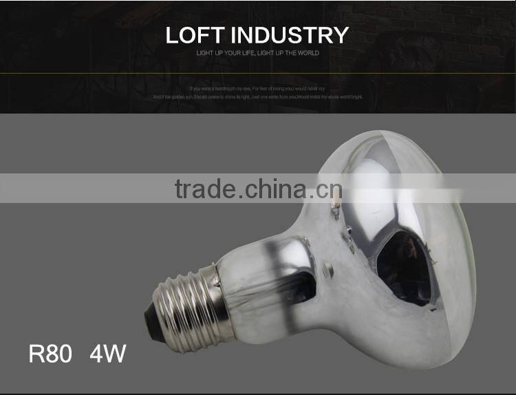 high brightness LED R shape R80 E27 LED filament bulb 2W/4W/6W