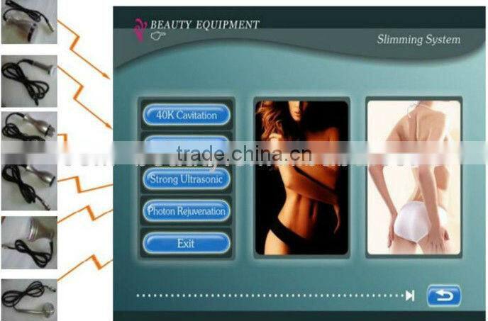 2013 laest 6in1 fat Ultrasonic cavitation+bipolar RF slimming machine