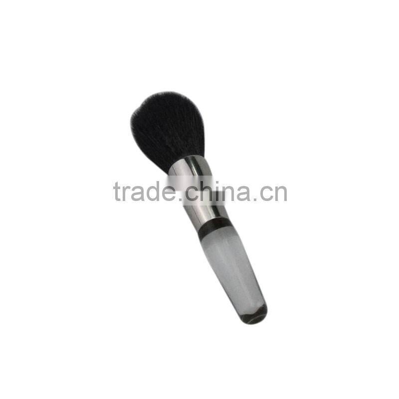 Top quality single plastic clear handle foundation makeup powder brush for sale