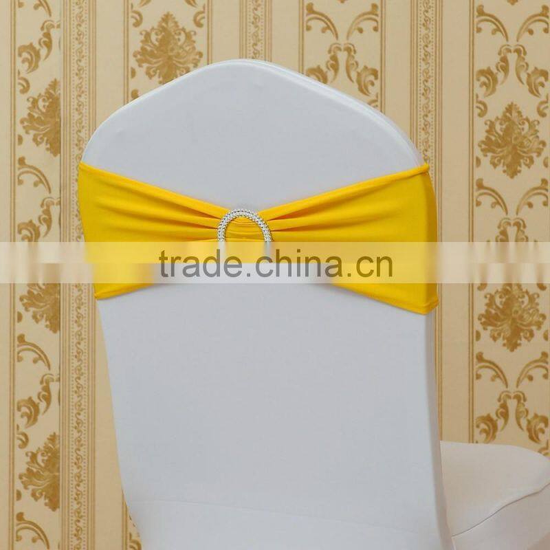 cheap wedding decorative elastic chair sash with buckle