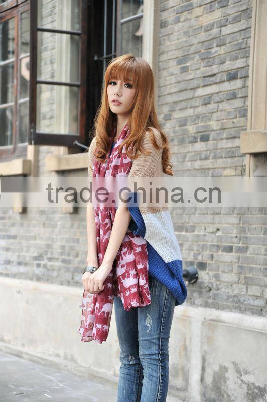 New Fashion Women Elephants Print Scarves Animal Print Shawl Wrap Women Hijab Scarf