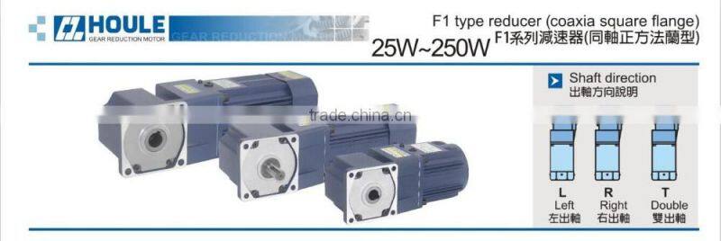 F1S-5 type coaxia square flange reducer hollow output shaft