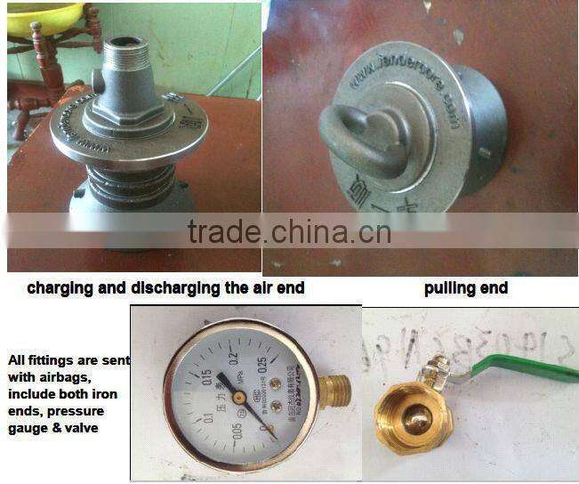 China sunk ship lifting airbags