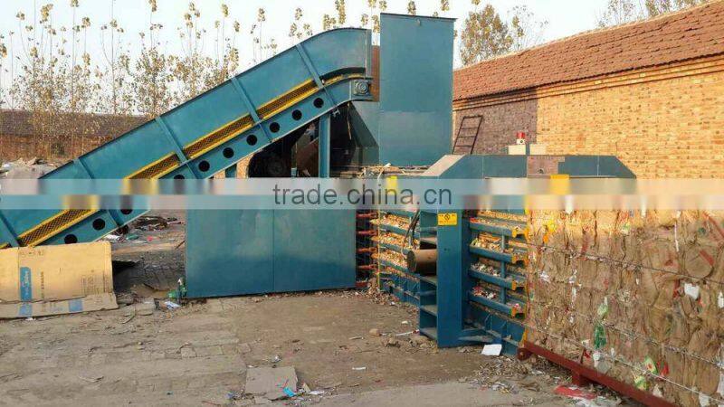 High efficiency and capacity full-automatic hydraulic waste paper baler, cardboard baling press machine YB4-100T