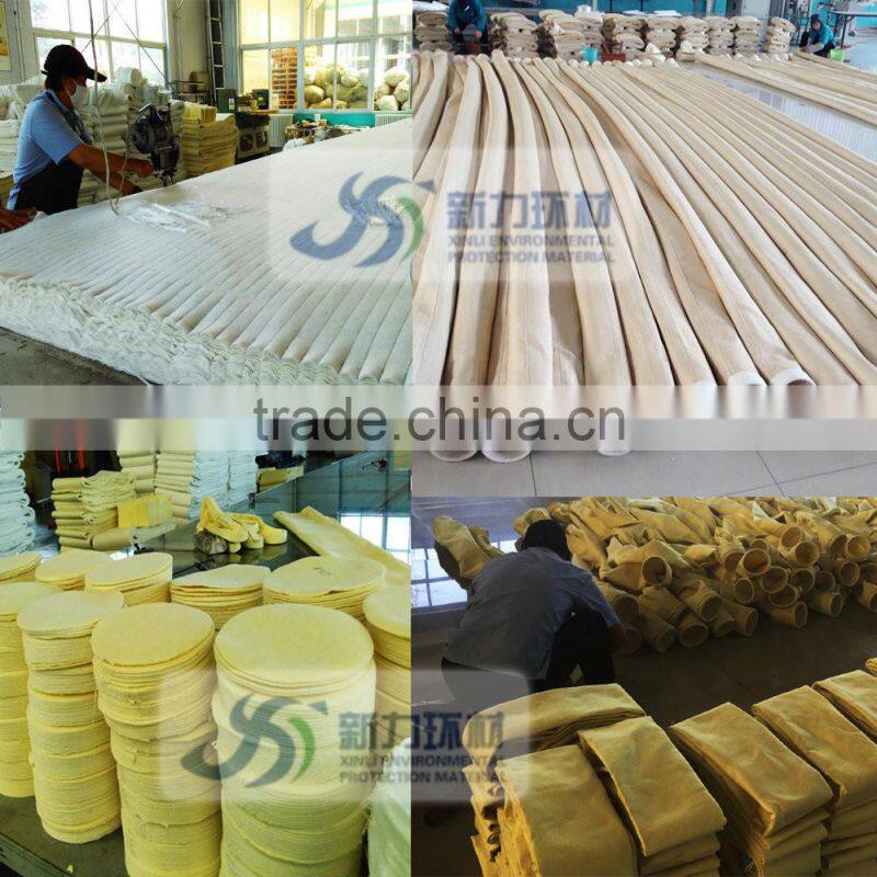 Polyester /pp /PTFE /aramid /P84 /Fiberglass /PPS /Acrylic filter bag for dust collector