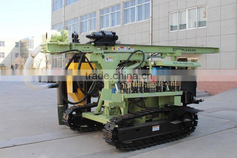 DTH gold mining drilling rig with dust collector