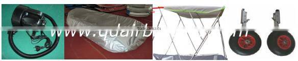 4.3m aluminum hull inflatable boat for sport