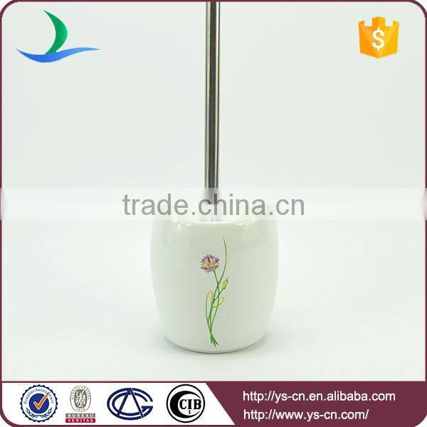 Hotel white with customized logo toilet brush holder