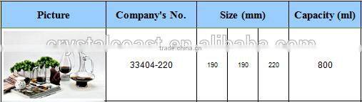 Hand blown lead-free crystal glass decanter glass wine decanter with stand