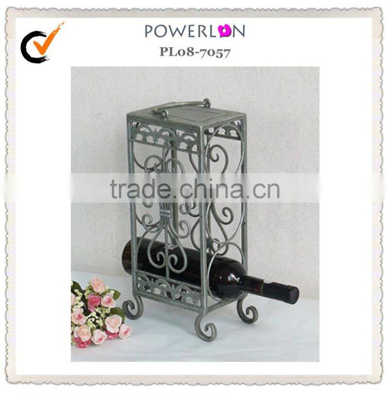 metal vintage portable wine rack