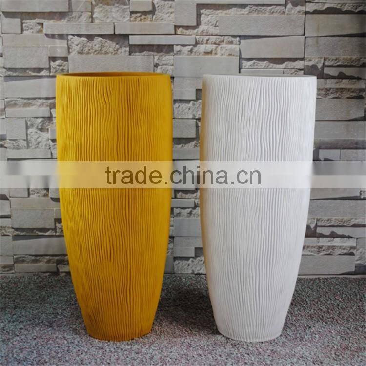 Popular outdoor large tall decorative cylinder flower plant pot